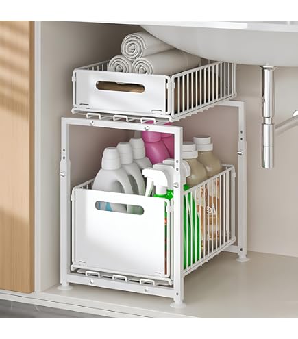 Amazon.co.jp: ASOOLL シンク下 収納 キッチン収納 キッチンラック